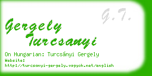 gergely turcsanyi business card